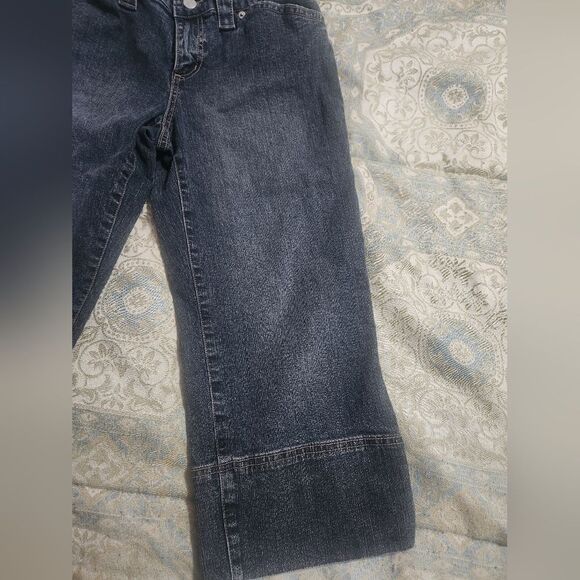 Sonoma Life&Style 8P Charcoal Gray Pockets Zipper Women’s Capri Jeans - Picture 3 of 6